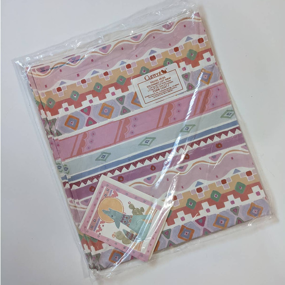 Vintage 80's Pastel Hues Southwestern Giftwrap w/ Notecards‎ from Current UNUSED - Picture 9 of 9
